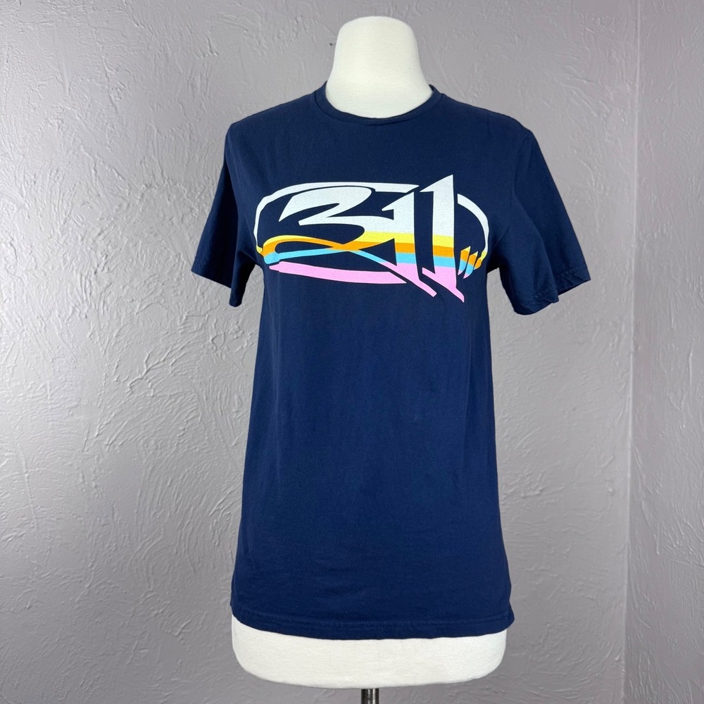 Small 311 Band Shirt Dark Blue Let Go Of Regret 90s Alternative Music Band Tee